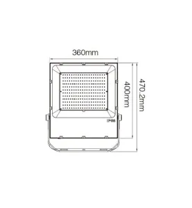 Projecteur LED Extra-Fin 200W 17000lm Dimmable 160° 360mm - RGB+CCT 2700K-6500K T08