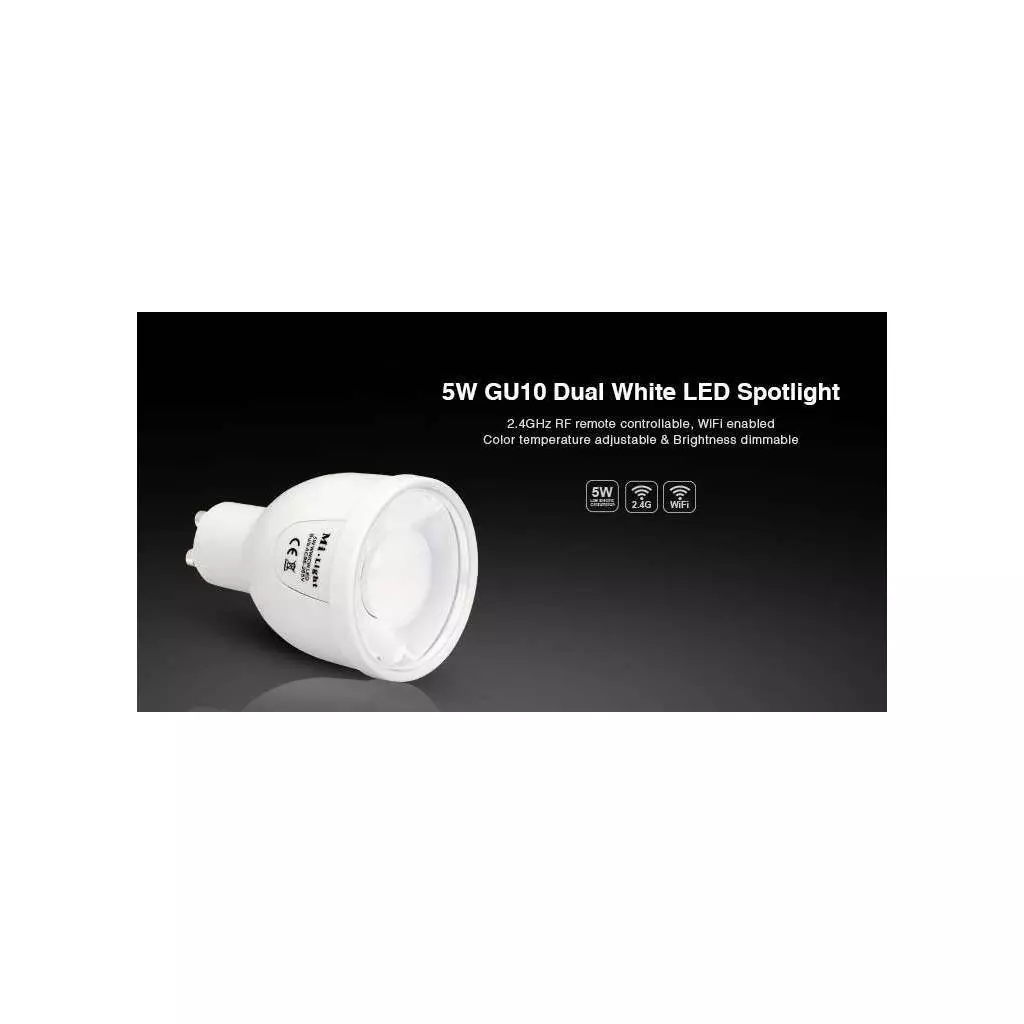 Ampoule LED WW+CW GU10 avec