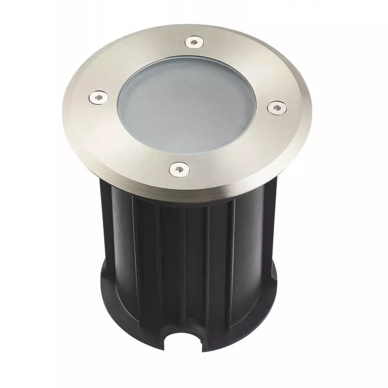 Support Spot Encastrable Sol GU10 220V Étanche IP67 Rond - perçage 98mm Diffuseur Dépoli