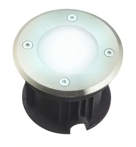 Pack de 5 Spots Encastrables Sol Blanc du Jour 6500K DC12V 2W 110lm Étanche IP67 Rond - perçage 85mm Diffuseur Dépoli