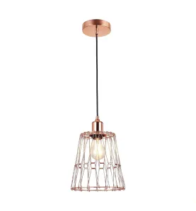 Suspension Luminaire Multiformes Rose E27 Diamètre 235mm avec Câble 1,1m réglable - Suspension d'éclairage intérieur