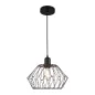 Suspension Luminaire Multiformes Noire E27 Diamètre 350mm avec Câble 1,1m réglable - Suspension d'éclairage intérieur