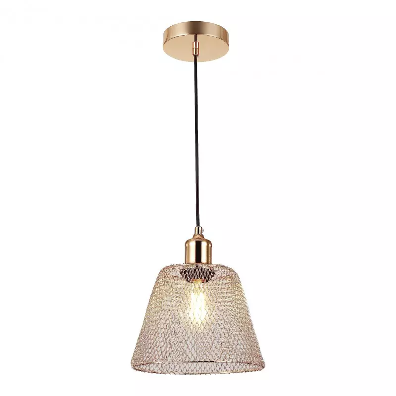 Suspension luminaire Or Doré Diamètre 210mm douille E27 avec Câble 1,1m Suspensions d'éclairage intérieur idéale lustre