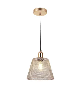 Suspension luminaire Or Doré Diamètre 210mm douille E27 avec Câble 1,1m Suspensions d'éclairage intérieur idéale lustre