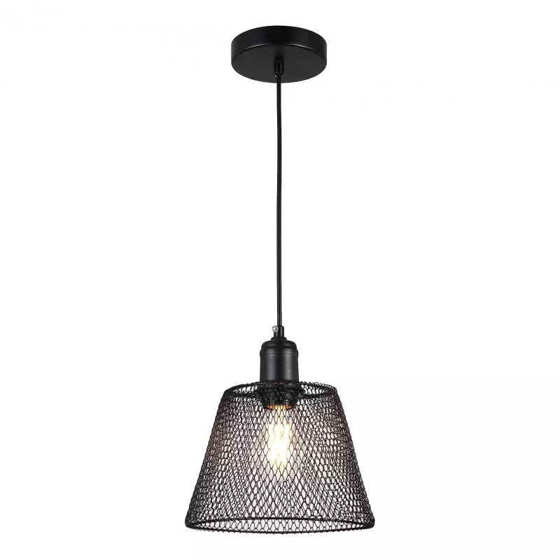 Suspension luminaire Noire Diamètre 210mm douille E27 avec Câble 1,1m Suspensions d'éclairage intérieur idéale lustre