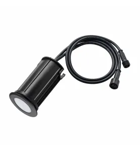 Petit Spot Encastrable 1,5W LED Tour Noir Étanche IP67 - Blanc Chaud 2700K