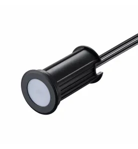 Petit Spot Encastrable 1,5W LED Tour Noir Étanche IP67 - Blanc Chaud 2700K