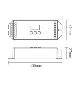 Contrôleur LED RGB+CCT DC12-24V 4A/Ch DMX512 D5-CX