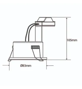 Support Spot Encastrable GU5.3 Dimmable Étanche IP65 DC12V Acier Brossé - percage 72mm Diffuseur Dépoli