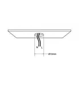 Support Spot Encastrable GU5.3 Dimmable Étanche IP65 DC12V Acier Brossé - percage 72mm Diffuseur Dépoli