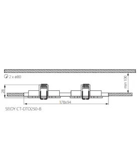 2 Spot Encastrable Aluminium Brossé Rond GU5.3/GU10 IP20 Orientable 30°