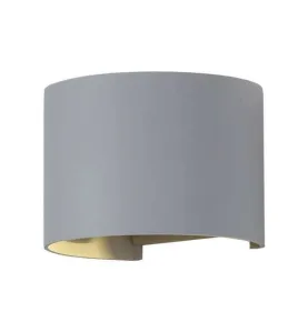 Applique LED murale 6W Rond étanche IP54 Gris - Blanc Naturel 4000K