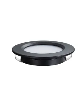 Spot LED Encastrable Compact Noir 3W 300lm (25W) 120° AC220-240V - Blanc Chaud 3000K perçage 55mm