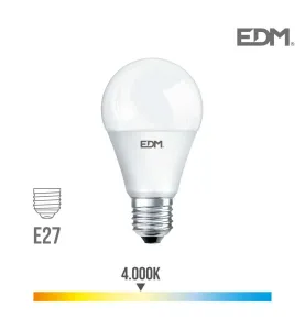 Ampoule LED E27 12W Ronde A60 équivalent à 75W - Blanc Naturel 4000K