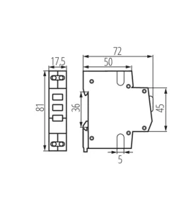 Indicateur de tension pour rail TH35