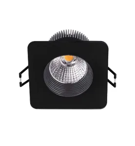 Spot LED COB Intégrés 8,5W 430lm IP20 830mmx830mm Noir - Blanc Chaud 3200k