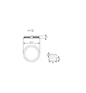 Spot LED 12W 800lm 110° AC220-240V Étanche IP44 Ø169mm - Blanc Naturel 4000K