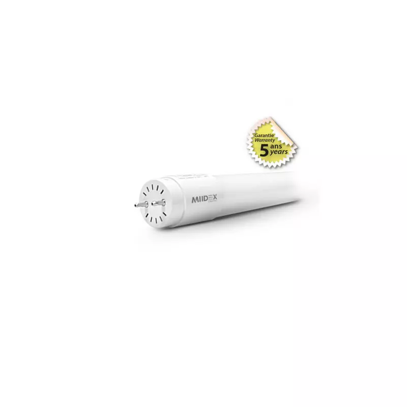 Tube LED T8 avec Starter AC85/265V 12W 1800lm 145° 1200mm - Blanc Naturel 4000K