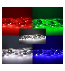 Bandeau LED Dimmable DC24V 9W/m 285lm/m 60 LED/m 120° IP20 5m - RGB+W