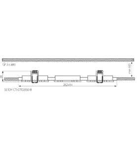 Spot Encastrable LED 3X50W Max GU5.3/GU10 IP20 Orientable 30° Ø264mmxØ94mm