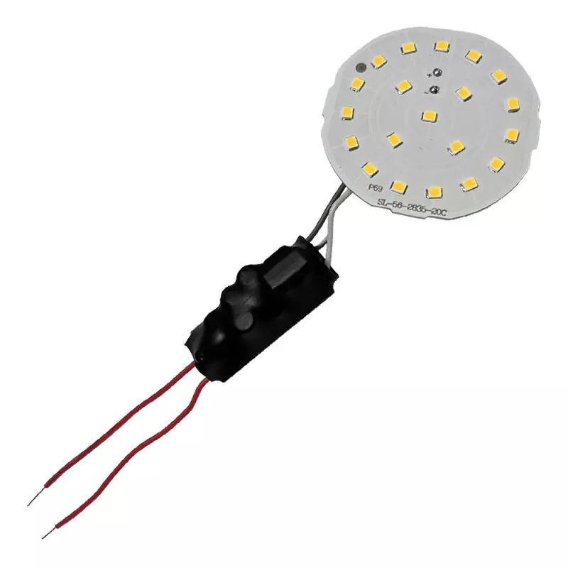 Platine LED SMD 1W AC/DC12V 110lm 120° Ø56mm - Blanc Chaud 2700K