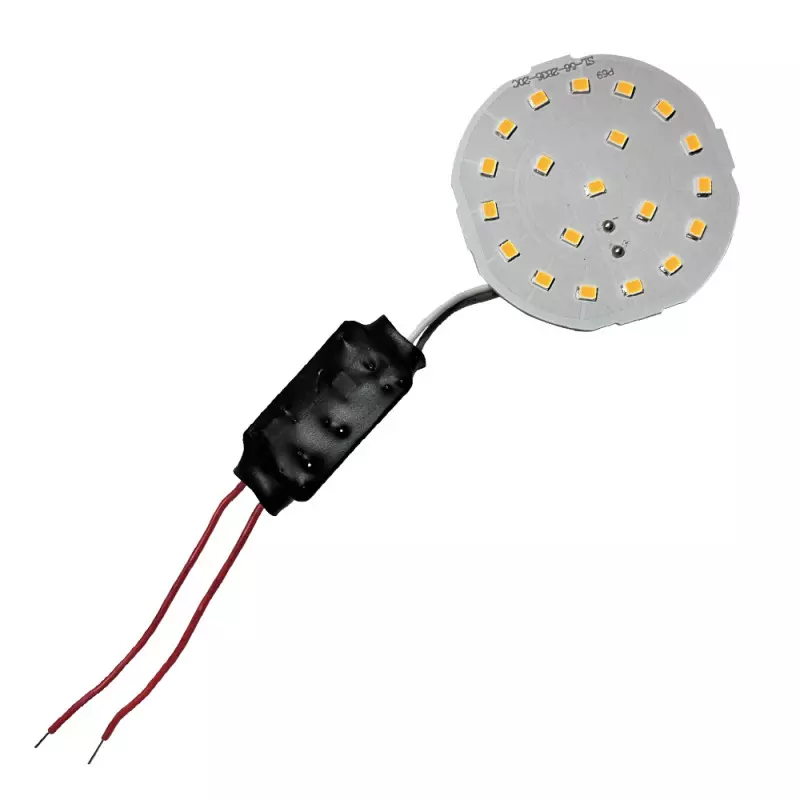 Platine LED SMD 1W AC/DC12V 110lm 120° Ø56mm  - Jaune