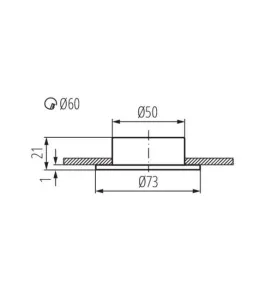 Support Spot LED Encastrable G4 Max 10W IP20 Ø60mmx73mm - perçage 60mm