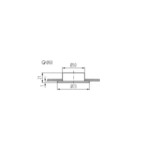 Support de Spot Encastrable G4 Max 20W AC/DC12V Ø73mm - perçage Ø60mm