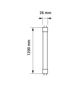 Tube LED T8 (G13) 12W 1200 mm - Blanc du Jour 6000K