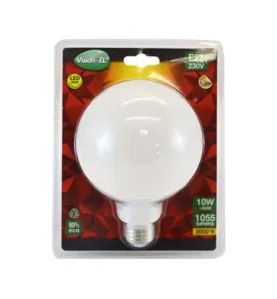 LED VISION-EL 10 W GLOBE E27 3000K BLISTER