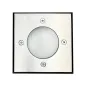 Support Spot Encastrable Sol GU5.3 MR16 DC12V Étanche IP67 Carré - perçage 98mm Diffuseur Dépoli