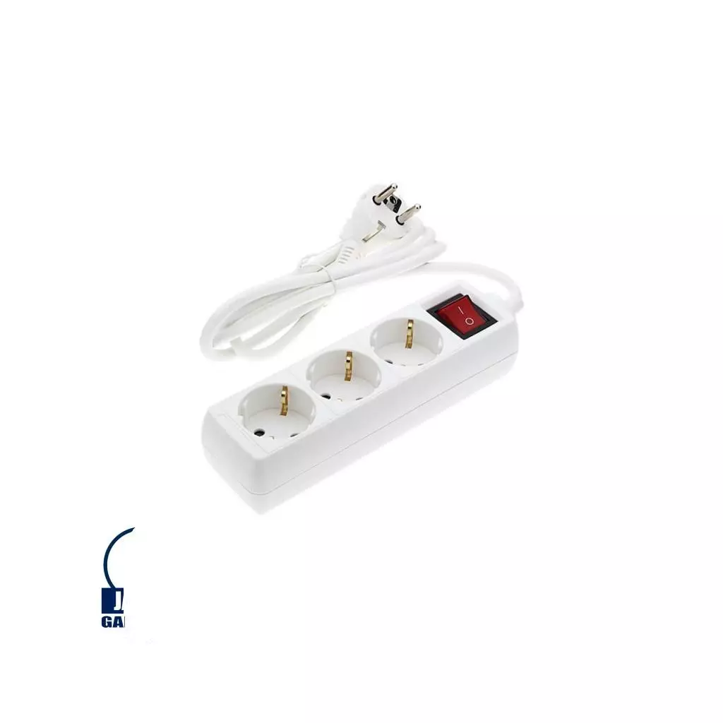 Rallonge Multiprise électrique - 3 Prises Et 4 Port USB - Multicolore