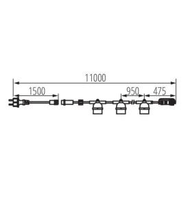 pour 1 ampoule E27 étanche IP44 Noir