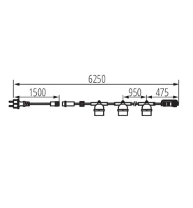 pour 1 ampoule E27 étanche IP44 Noir