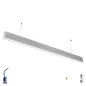 LED Linear Suspended Light Silver Body