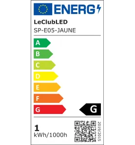 Micro Spot LED Encastrable 0,8W 12lm 12V 90° Étanche IP67 - Jaune