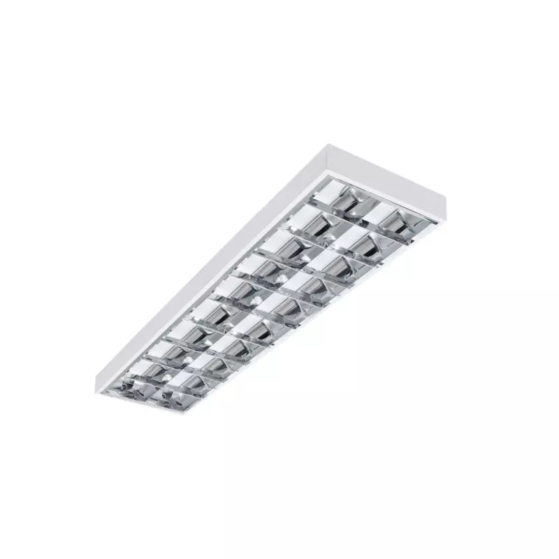 Dalle avec Grille saillie 1223x295mm pour Tubes LED T8 2x36W Max