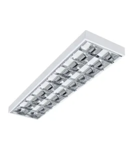 Dalle avec Grille saillie 1223x295mm pour Tubes LED T8 2x36W Max