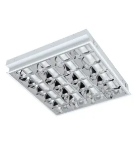 Dalle avec Grille encastrable 610x595mm pour Tubes LED T8 4x18W Max REGIS