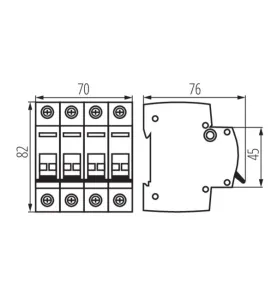 Interrupteur-sectionneur modulaire sur rail KMI