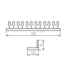 Barre de pontage en cuivre fourche KBB