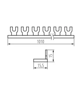 Barre de pontage en cuivre fourche KBB