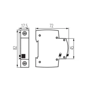 Appareil modulaire pour montage sur rail TH35 KSGP-1