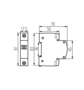 Sonnerie modulaire pour montage sur rail TH35 KDOB