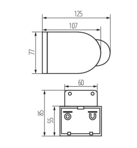 Applique Murale à Detecteur Étanche IP44 Ø85mm