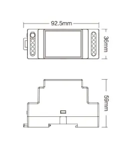 Controleur Haut de Gamme en Rail DIN 5 en 1 Radio-Fréquence / Alexa / Google Assistant / Émetteur LED LS2