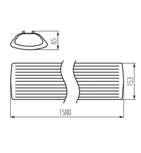 Tube LED T8 (G13) 2x max 58W 1580mm