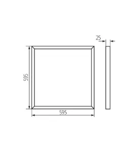 Dalle LED Backlight 36W Carré Blanc 3600lm 595mm - Blanc Naturel 4000K