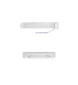 Réglette LED Salle de Bain S19 + Bouton ON/OFF AC220/240V Étanche IP44 IK08 438.5mm