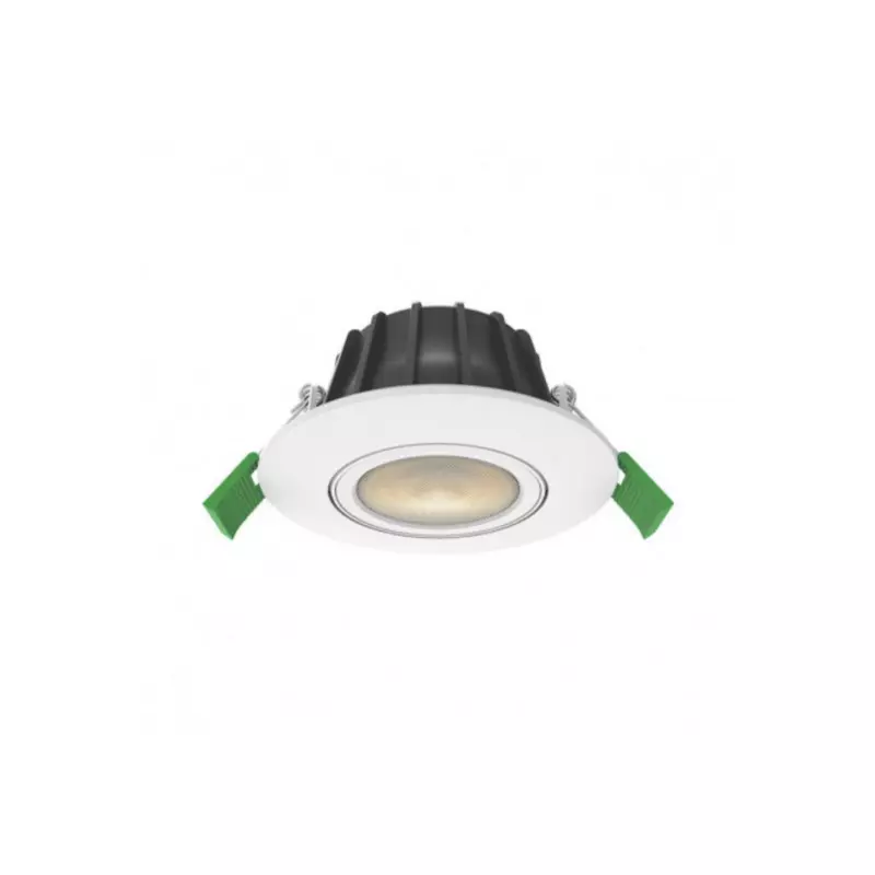 Spot LED Encastrable Dimmable AC220-230V 8W 750lm 38° Orientable à 360° Ø96mm Étanche IP65 IK08  - CCT perçage Ø80mm